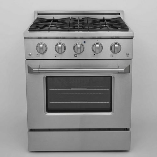 Duura Elite 30-Inch Gas Range 4 Burner Convection Oven Stainless Steel