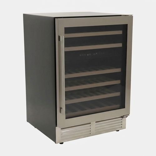 Duura Elite 46-Bottle Dual Zone Wine Cooler with Wooden Pull-Out Shelves