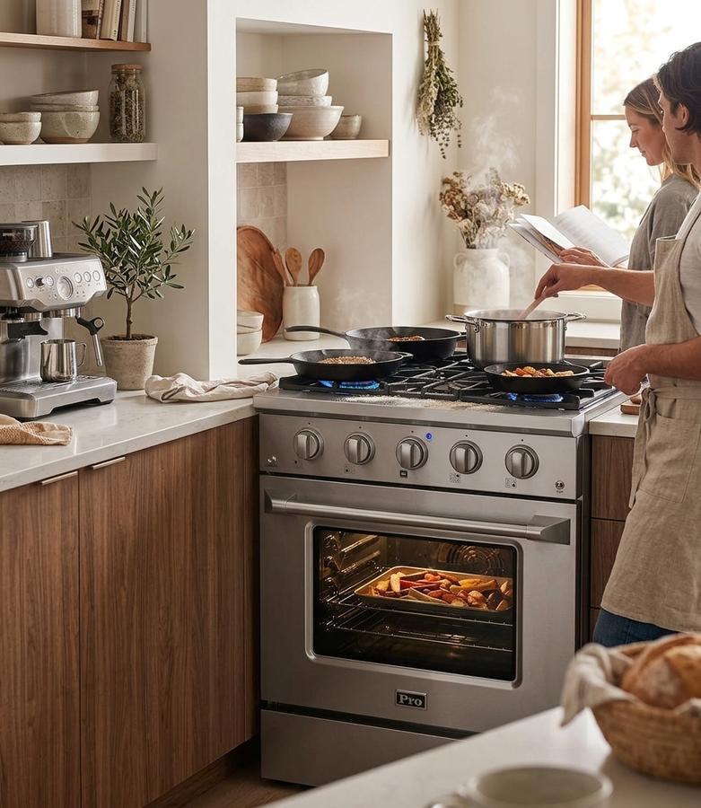 Gas range setup guide